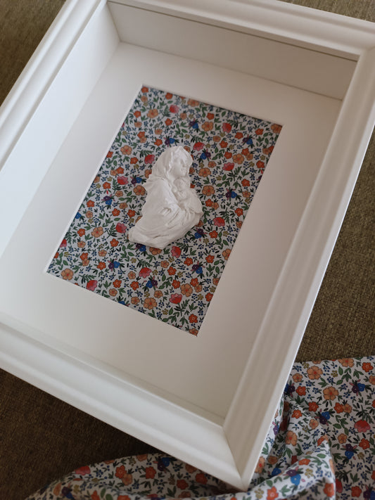 Virgen y Niño Jesús florecitas