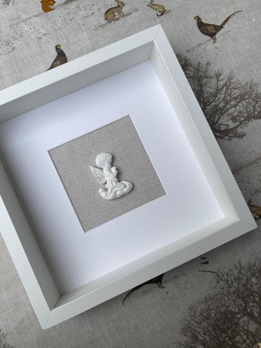 Ángel de la Guarda beige espiga (grande)