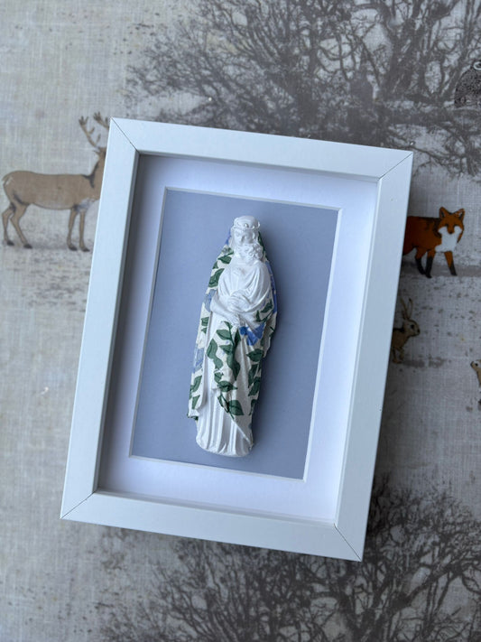 Madonna con Niño Jesús verde y azul