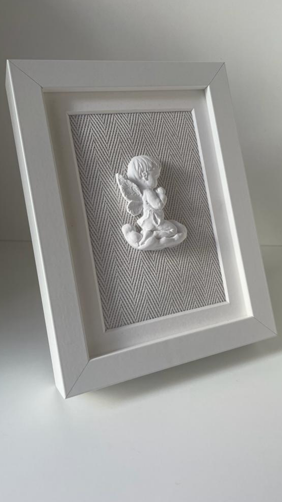 Ángel de la Guarda beige espiga (pequeño)