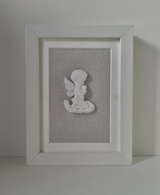 Ángel de la Guarda beige espiga (pequeño)