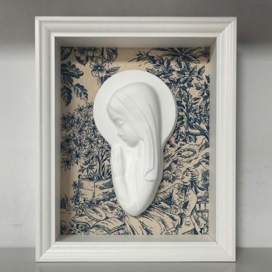 Virgen Niña Toile de jouy azul