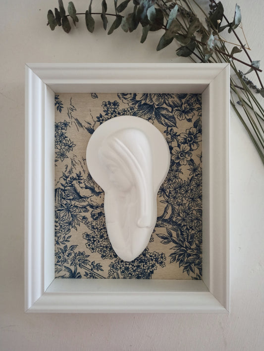 Virgen Niña Toile de jouy azul