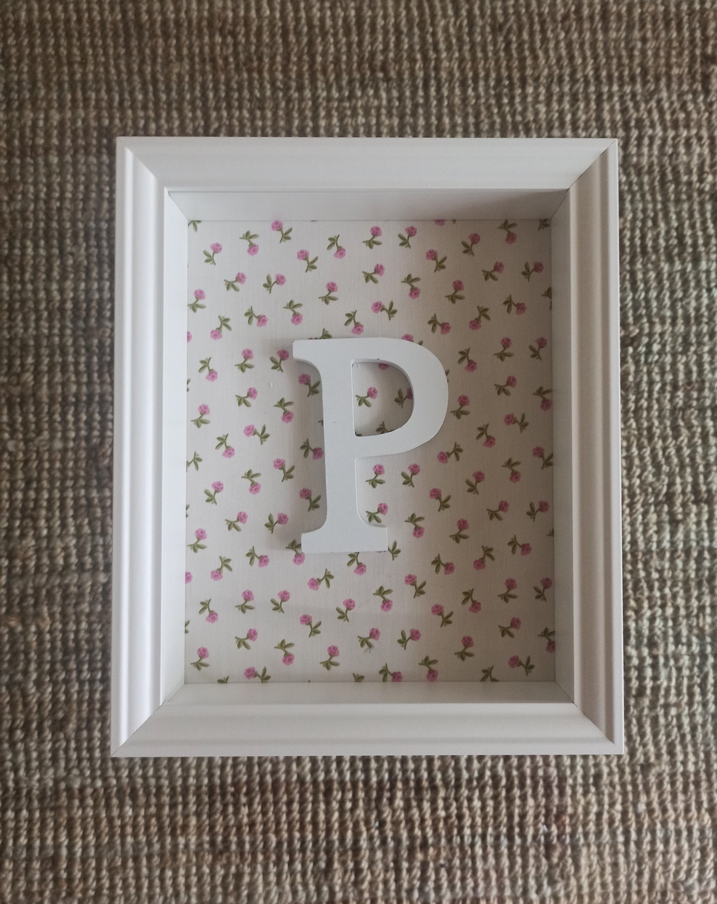 Letra florecitas rosas