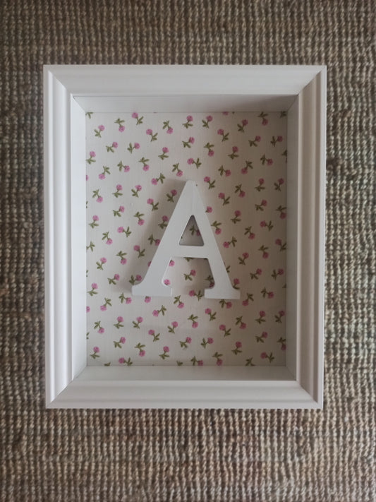 Letra florecitas rosas