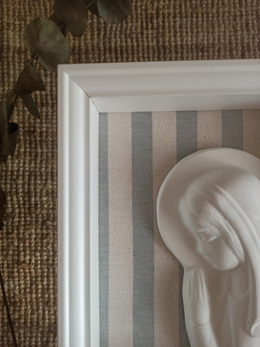 Virgen Niña rayas azul claro