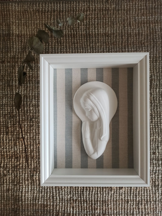 Virgen Niña rayas azul claro