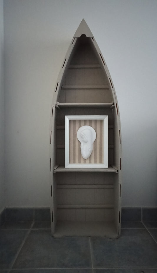 Virgen Niña rayas beige