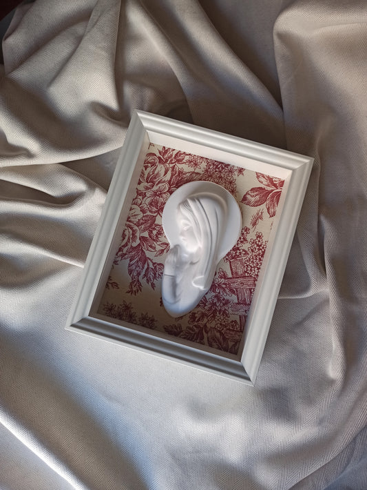 Virgen Niña Toile de jouy rojo