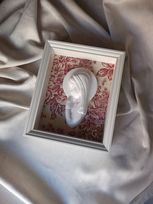 Virgen Niña Toile de jouy rojo