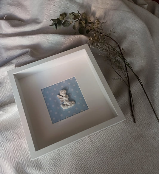 Ángel de la Guarda lunares azul (grande)