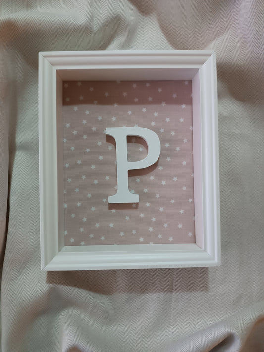 Letra Rosa con estrellitas